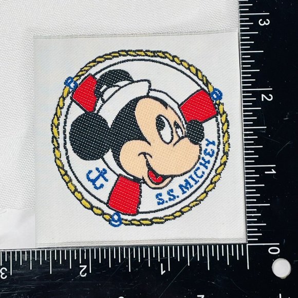 3 Vintage Disney Sailor SS Mickey Minnie Collectible Alkahn Sew On Label Patch - Picture 8 of 9